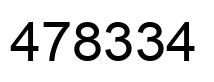 Number 478334 black image
