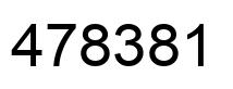 Number 478381 black image