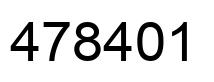 Number 478401 black image
