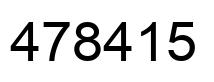 Number 478415 black image