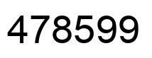 Number 478599 black image