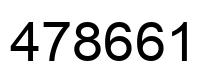 Number 478661 black image
