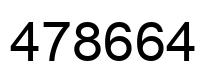 Number 478664 black image