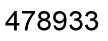 Number 478933 black image