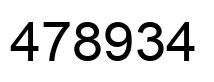 Number 478934 black image