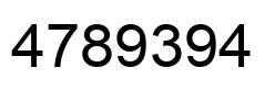 Number 4789394 black image