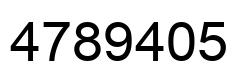 Number 4789405 black image