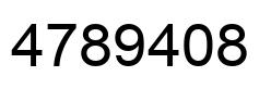Number 4789408 black image
