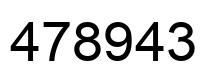 Number 478943 black image