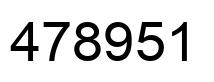 Number 478951 black image