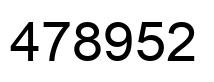 Number 478952 black image