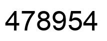 Number 478954 black image