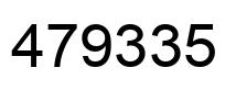 Number 479335 black image