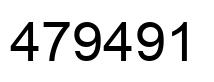 Number 479491 black image