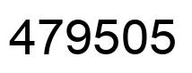 Number 479505 black image