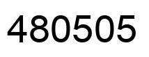 Number 480505 black image