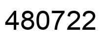 Number 480722 black image