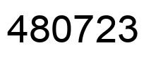 Number 480723 black image