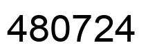Number 480724 black image