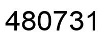 Number 480731 black image