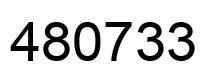Number 480733 black image