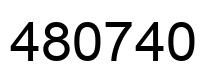 Number 480740 black image