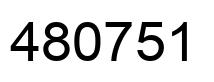 Número 480751 imagen negro