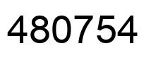 Número 480754 imagen negro