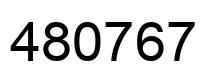 Number 480767 black image