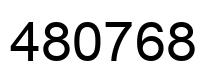 Number 480768 black image