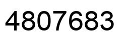 Number 4807683 black image