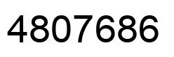 Number 4807686 black image