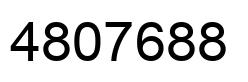 Number 4807688 black image
