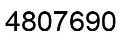 Number 4807690 black image