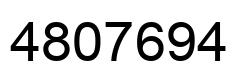 Number 4807694 black image