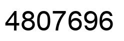 Number 4807696 black image
