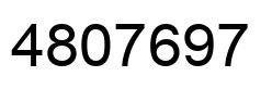 Number 4807697 black image