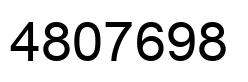 Number 4807698 black image