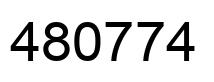 Number 480774 black image