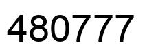 Number 480777 black image