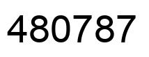 Number 480787 black image