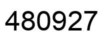 Number 480927 black image