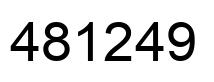 Number 481249 black image