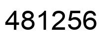 Number 481256 black image