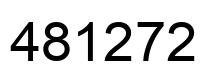 Number 481272 black image