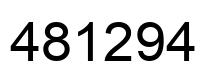 Number 481294 black image
