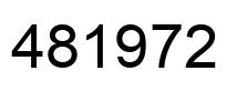 Number 481972 black image