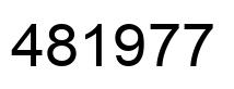 Number 481977 black image