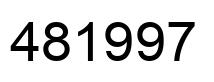 Número 481997 imagen negro