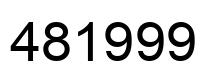 Número 481999 imagen negro